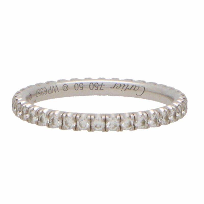 Vintage Cartier Full Diamond Eternity Band Ring