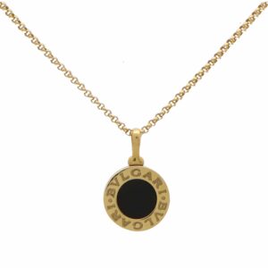 Vintage Bulgari Onyx Disc Necklace