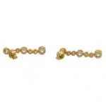 Contemporary Rub-Over Set Diamond Drop Earrings