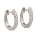 Contemporary Rub-Over Set Diamond Drop Earrings