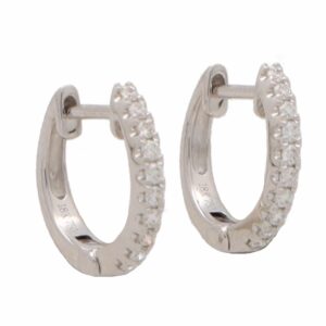 Contemporary Rub-Over Set Diamond Drop Earrings