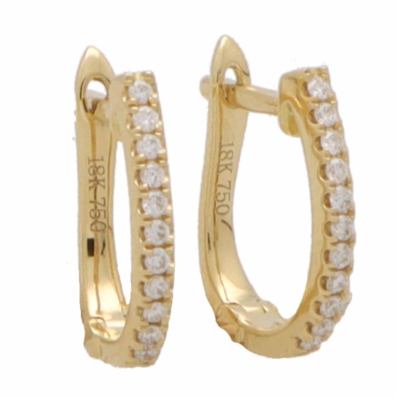 Petite Diamond Hoop Earrings