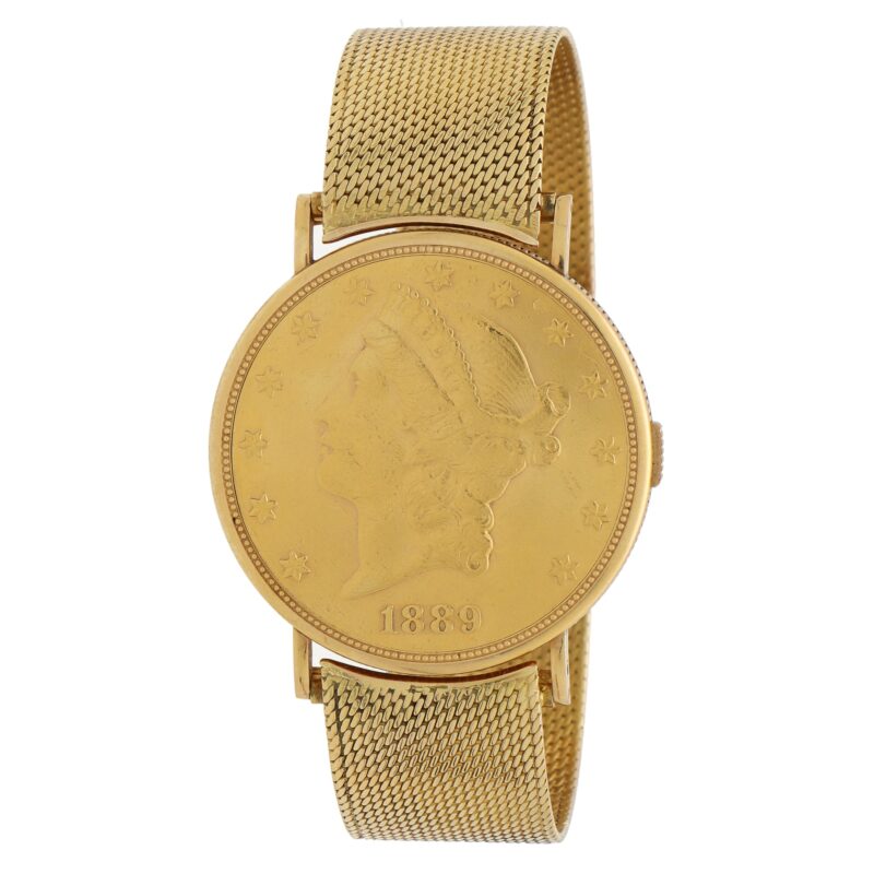 Vintage Piaget Twenty Dollar Coin Manual Dress Watch Bracelet