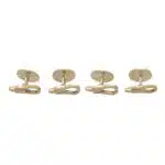 9k Yellow Gold Circular Dress Studs