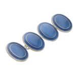 Denim Blue Double Sided Chain Link Cufflinks