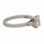 Certified Vintage 0.97ct Emerald Cut Diamond Ring