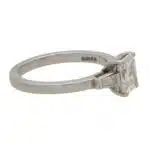 Certified Vintage 0.97ct Emerald Cut Diamond Ring