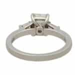 Certified Vintage 0.97ct Emerald Cut Diamond Ring
