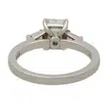 Certified Vintage 0.97ct Emerald Cut Diamond Ring