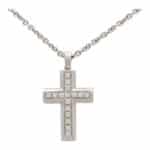 Vintage Bulgari Diamond Latin Cross Necklace