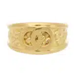 Vintage Celine Logo Band Ring