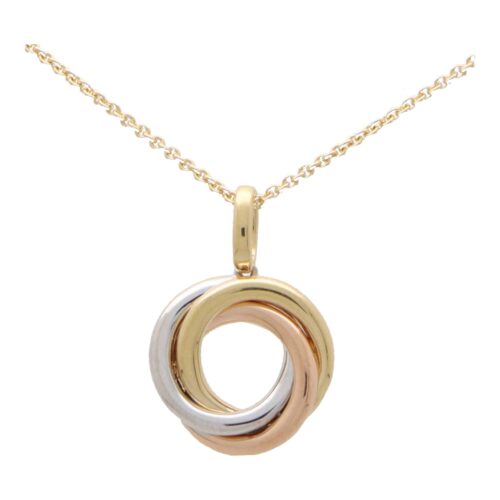 Contemporary Trinity Pendant Necklace