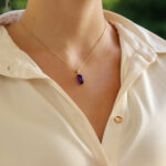 Vintage Amethyst Oval Pendant Necklace