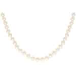 Vintage White Pearl Strand Necklace With Yellow Gold Clasp