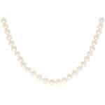 Vintage White Pearl Strand Necklace With Yellow Gold Clasp