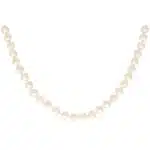 Vintage White Pearl Strand Necklace With Yellow Gold Clasp