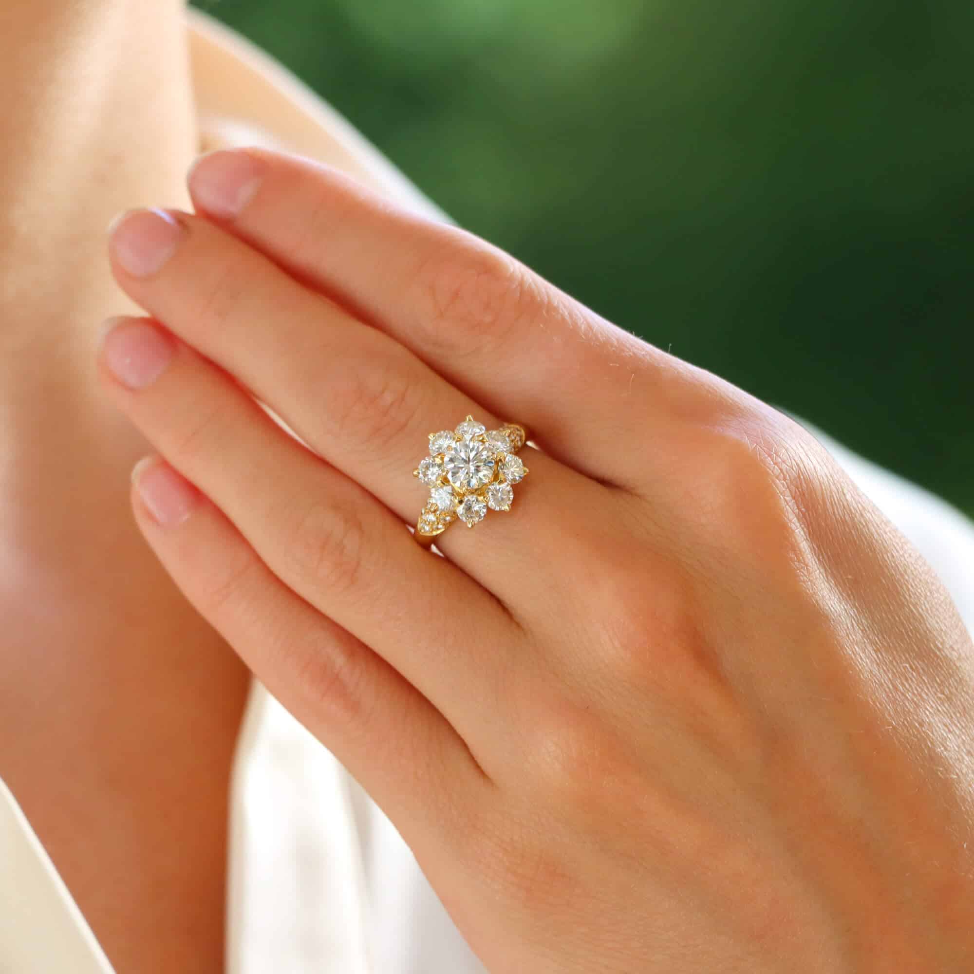 Floral cluster ring discount
