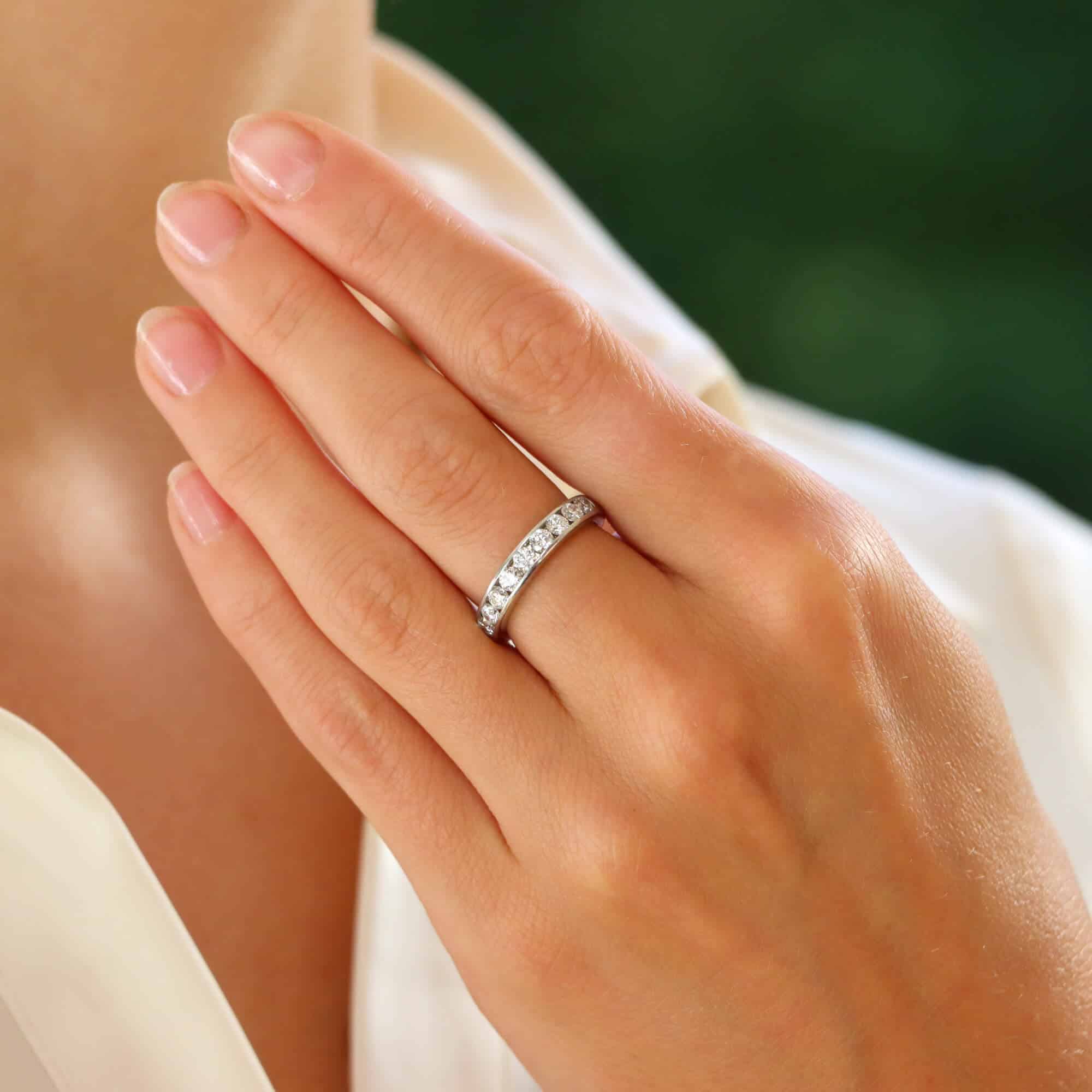 Tiffany diamond eternity hot sale band