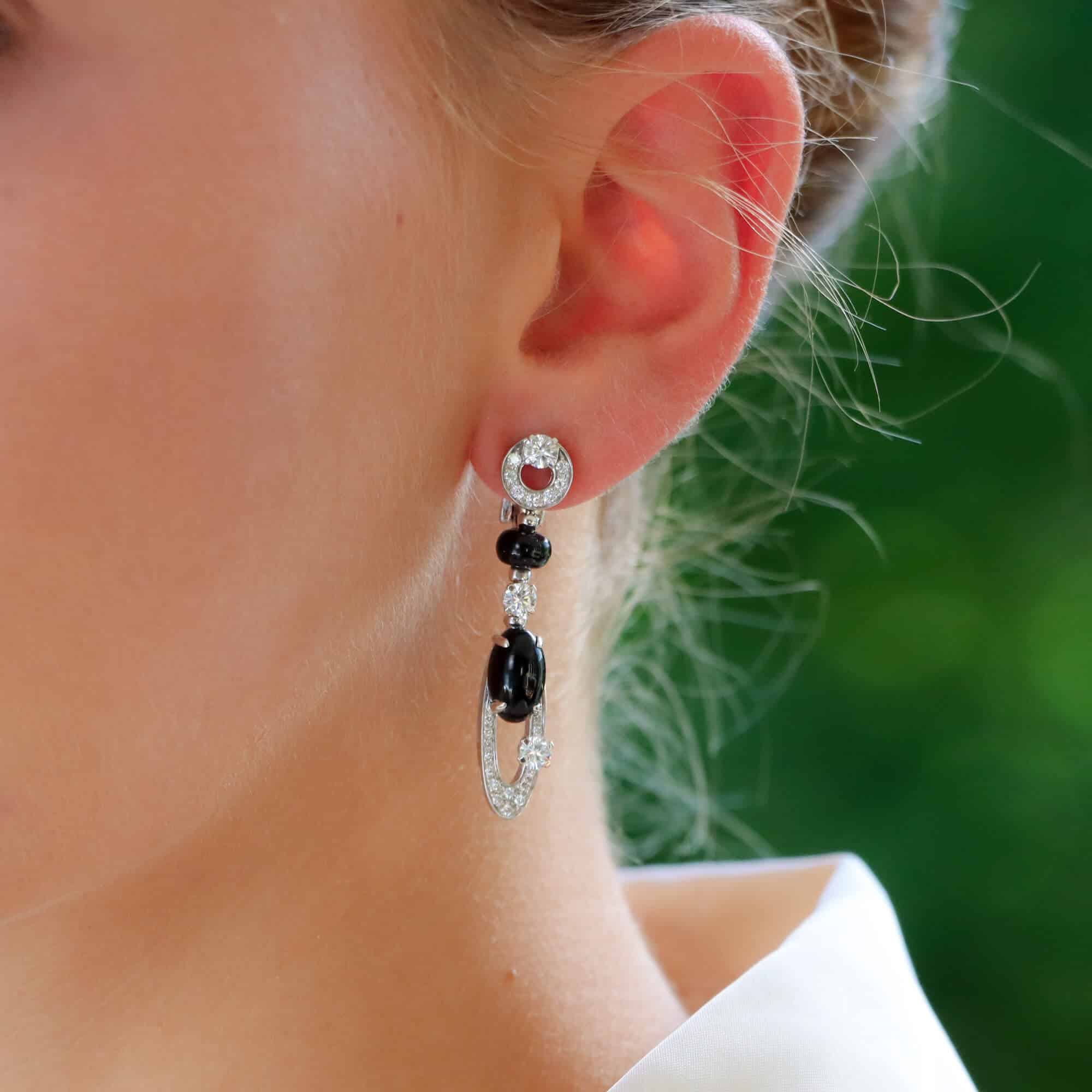 Bvlgari onyx shop earrings