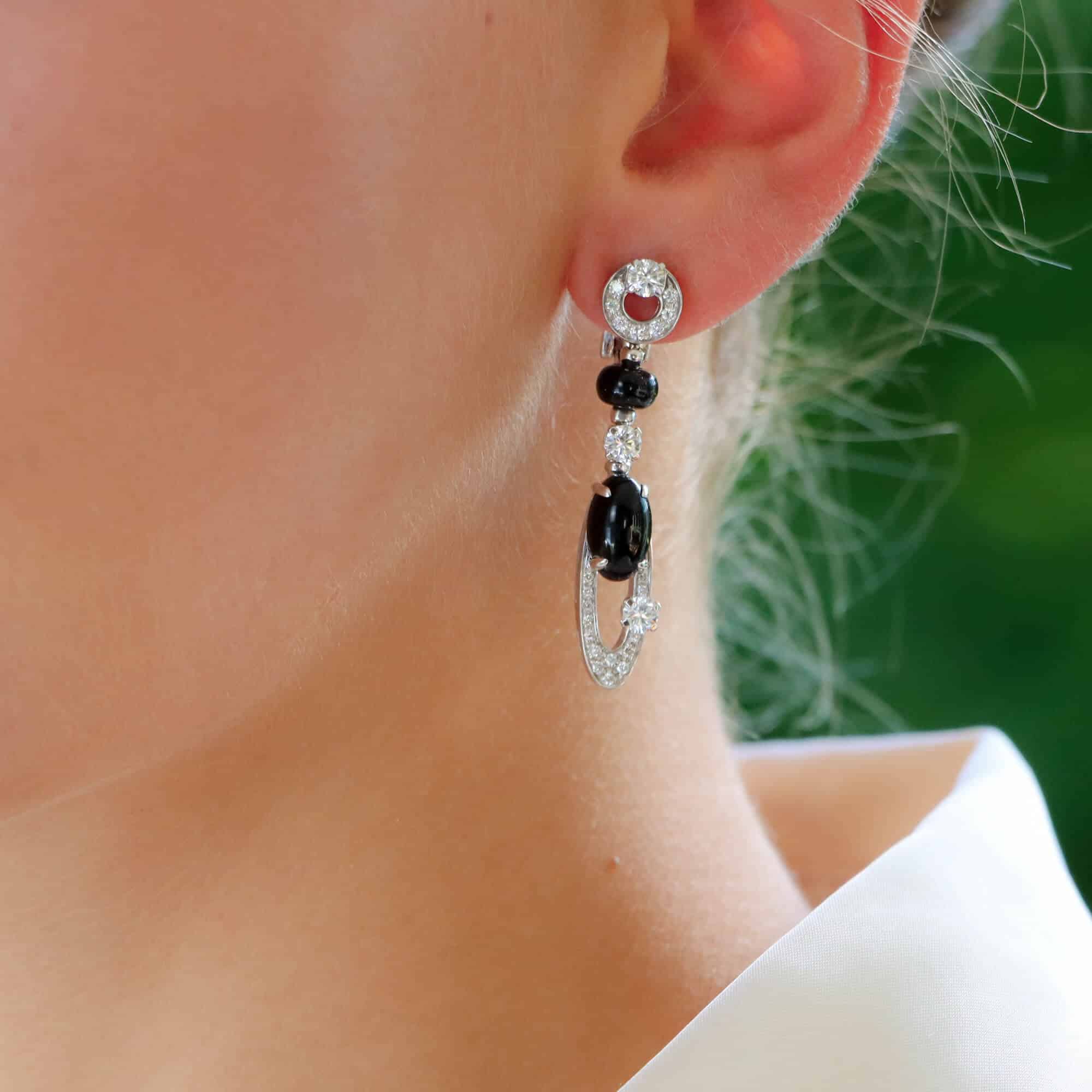 Bvlgari black 2025 earrings