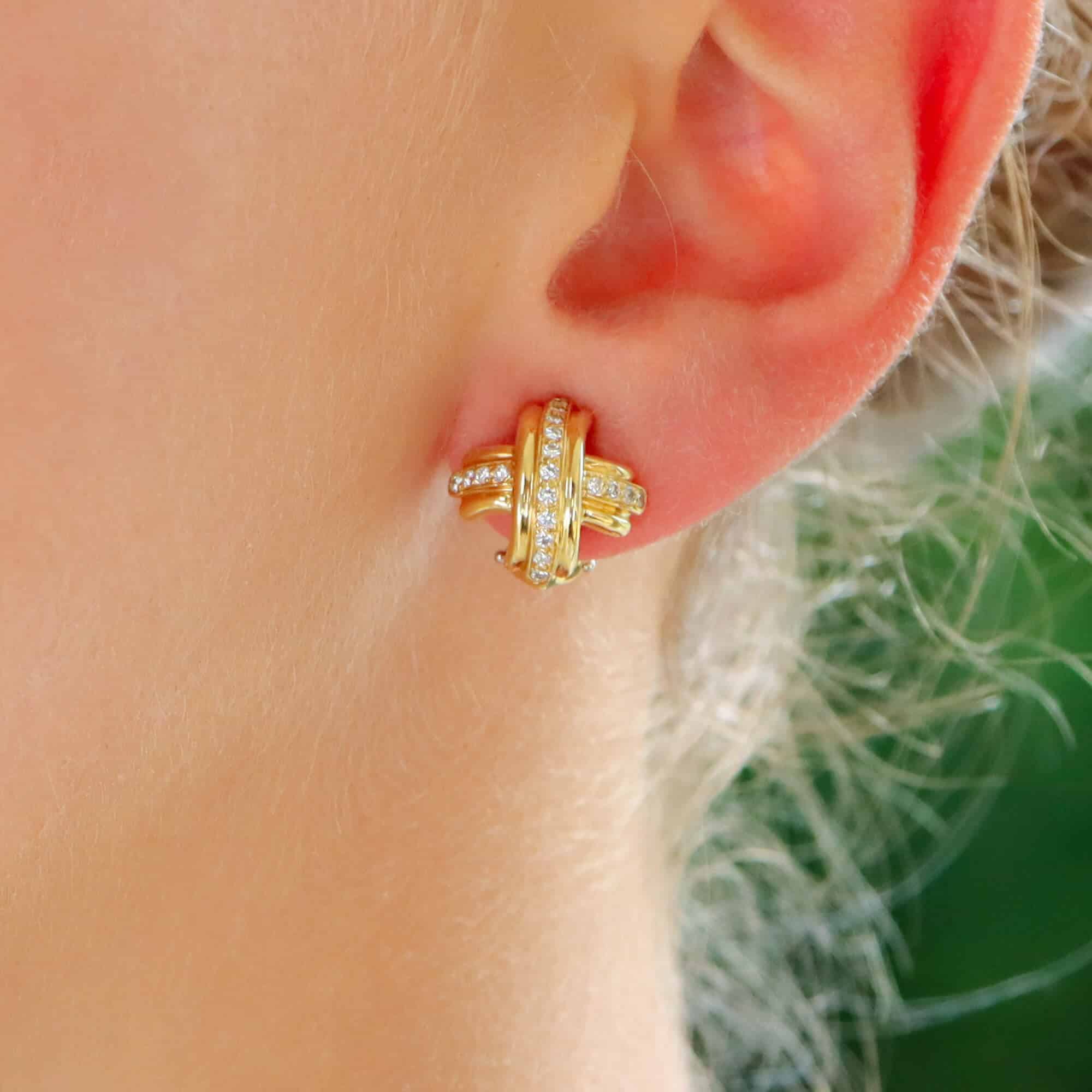 Tiffany cross earrings hot sale