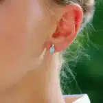 Vintage Opal and Diamond Stud Earrings