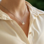 Vintage Pearl and Diamond Pendant Necklace