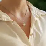 Vintage Pearl and Diamond Pendant Necklace