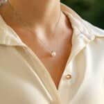 Vintage Pearl and Diamond Pendant Necklace