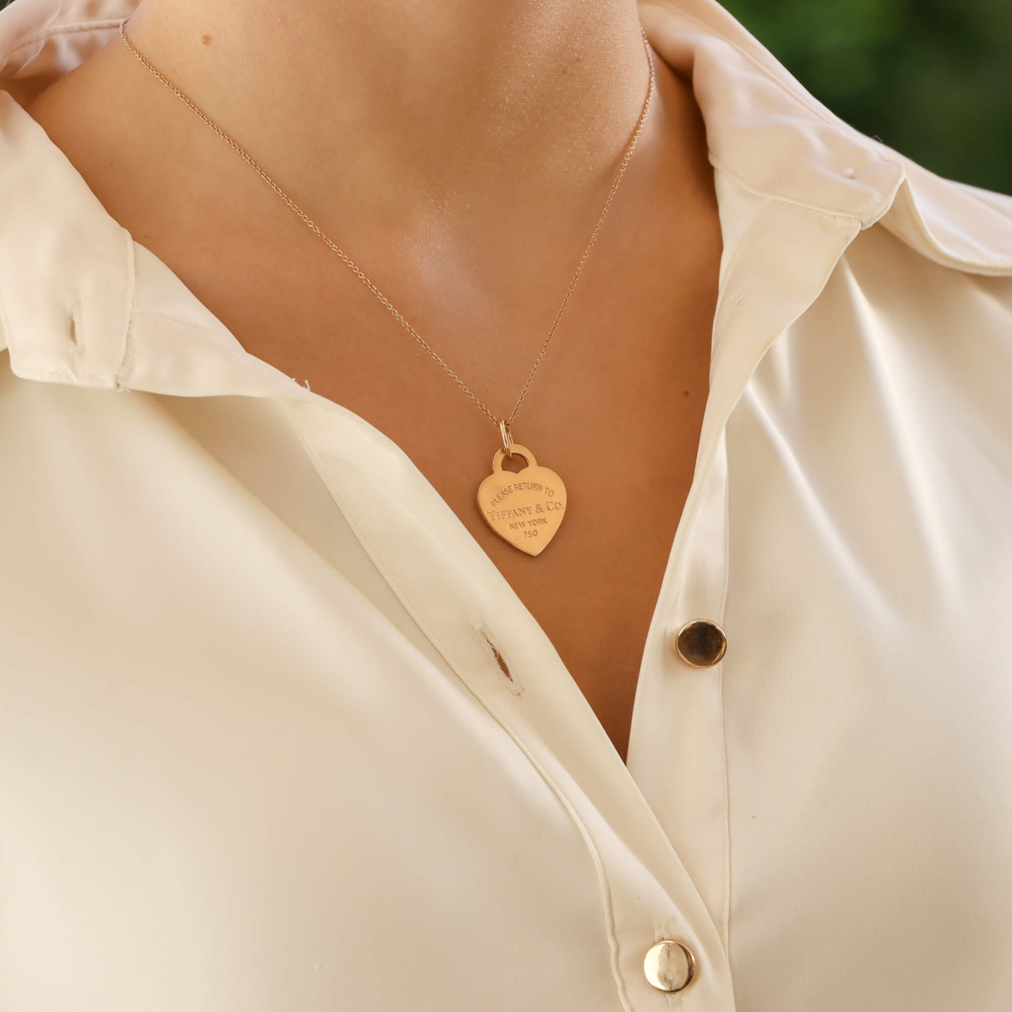 Heart tag wrap shop necklace