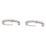 Contemporary 0.25ct Diamond Hoop Earrings in White Gold