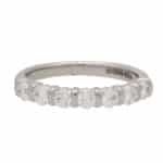 Diamond Bar Set Half Eternity Ring in Platinum