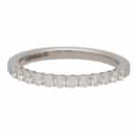 Contemporary Round Brilliant Cut Half Eternity Ring in Platinum