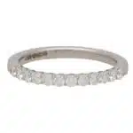 Contemporary Round Brilliant Cut Half Eternity Ring in Platinum