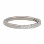 Contemporary Round Brilliant Cut Half Eternity Ring in Platinum