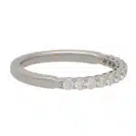 Contemporary Round Brilliant Cut Half Eternity Ring in Platinum