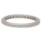Contemporary Round Brilliant Cut Half Eternity Ring in Platinum