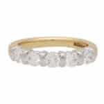 Contemporary Bar Set Diamond Half Eternity Ring