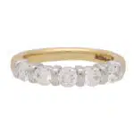 Contemporary Bar Set Diamond Half Eternity Ring