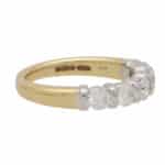 Contemporary Bar Set Diamond Half Eternity Ring