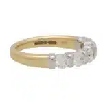 Contemporary Bar Set Diamond Half Eternity Ring