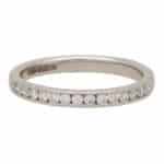 Contemporary Diamond Half Eternity Ring in White Gold