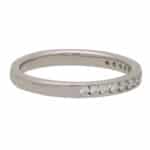 Contemporary Diamond Half Eternity Ring in White Gold