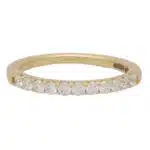 Contemporary Diamond Half Eternity Ring in Yellow Gold