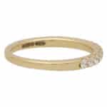 Contemporary Diamond Half Eternity Ring in Yellow Gold