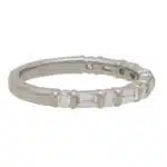 Art Deco Inspired Round and Baguette Cut Diamond Half Eternity