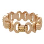 Retro 1940's Vintage Chunky Bracelet in Rose Gold