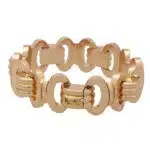 Retro 1940's Vintage Chunky Bracelet in Rose Gold