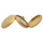 Victorian Floral Gold Double Locket, Circa 1870