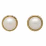 Vintage Casandra Goad Pearl Stud Earrings